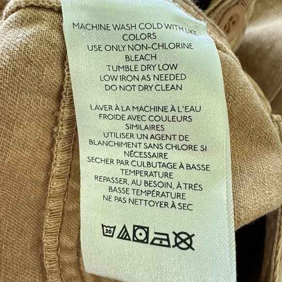 Free People Micro Denim Chino Short‎ Brown Tan Size 4 New 1 Inch Inseam Western - Picture 6 of 7